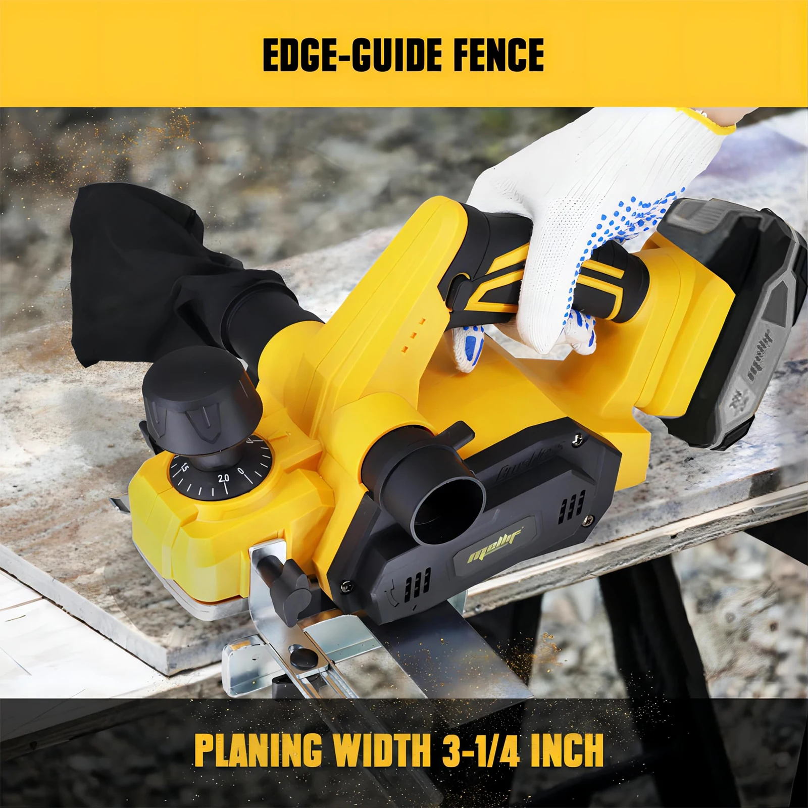 Cordless Handheld Planer Compatible with Dewalt 18V 20V MAX Battery, Brushless Electric Power Planer for Carpenter (NO Battery) 6