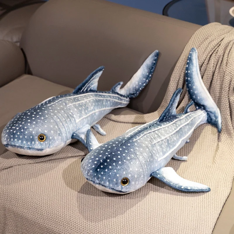 Nice Simulated Whale Shark Plush Toy Movie Stuffed Animals Cartoon Fish Doll Sea Animal Doll Long Pillow Cushion Sofa Home Decor