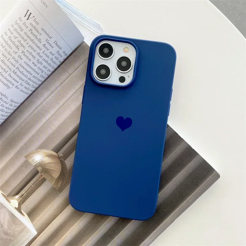 Candy Color Love Heart Silicone Soft TPU Phone Case - Vibrant & Stylish Back Cover