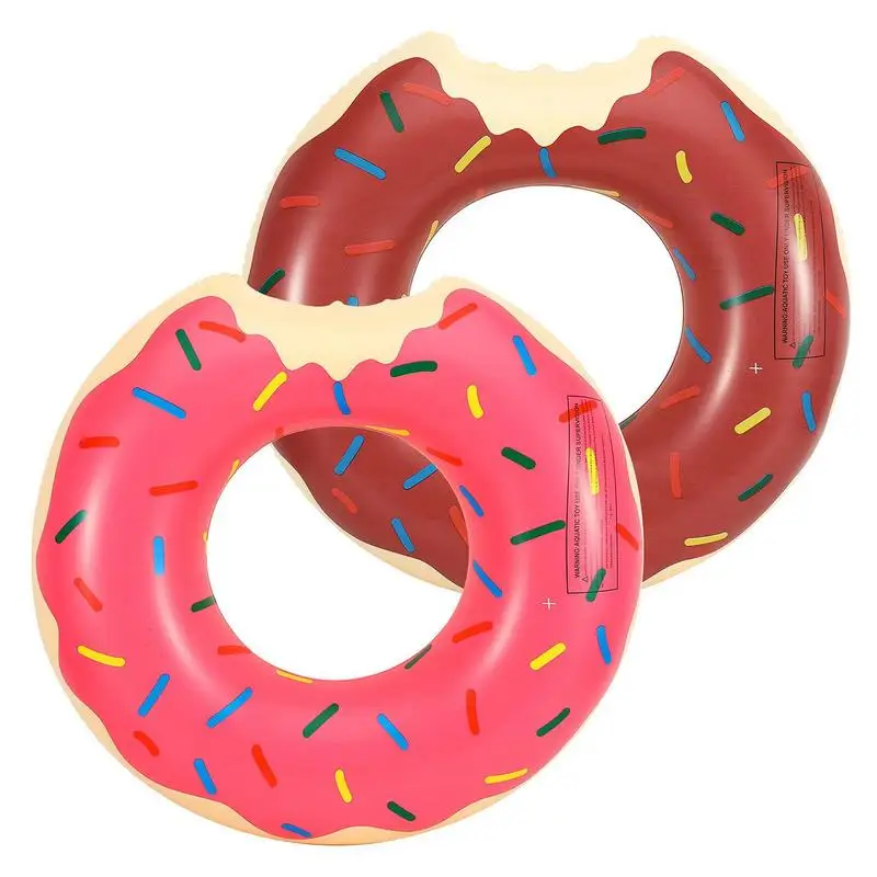 Inflatable Swimming Ring Donut Pool Float for Adult Kids Swimming Circle Ring Mattress for Summer Water Pool Beach Toys