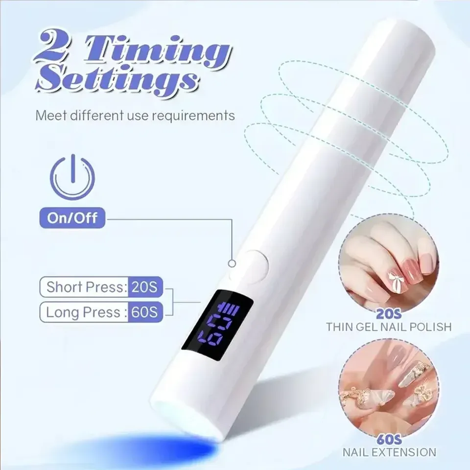 Compact USB LED Nail Dryer - Fast Gel Polish Curing, PortableEnergy-Efficient Manicure Tool for Home and Salon Use