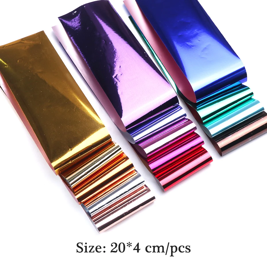 Nail Stickers Metallic Mirror Holographic Nail Art Decoration