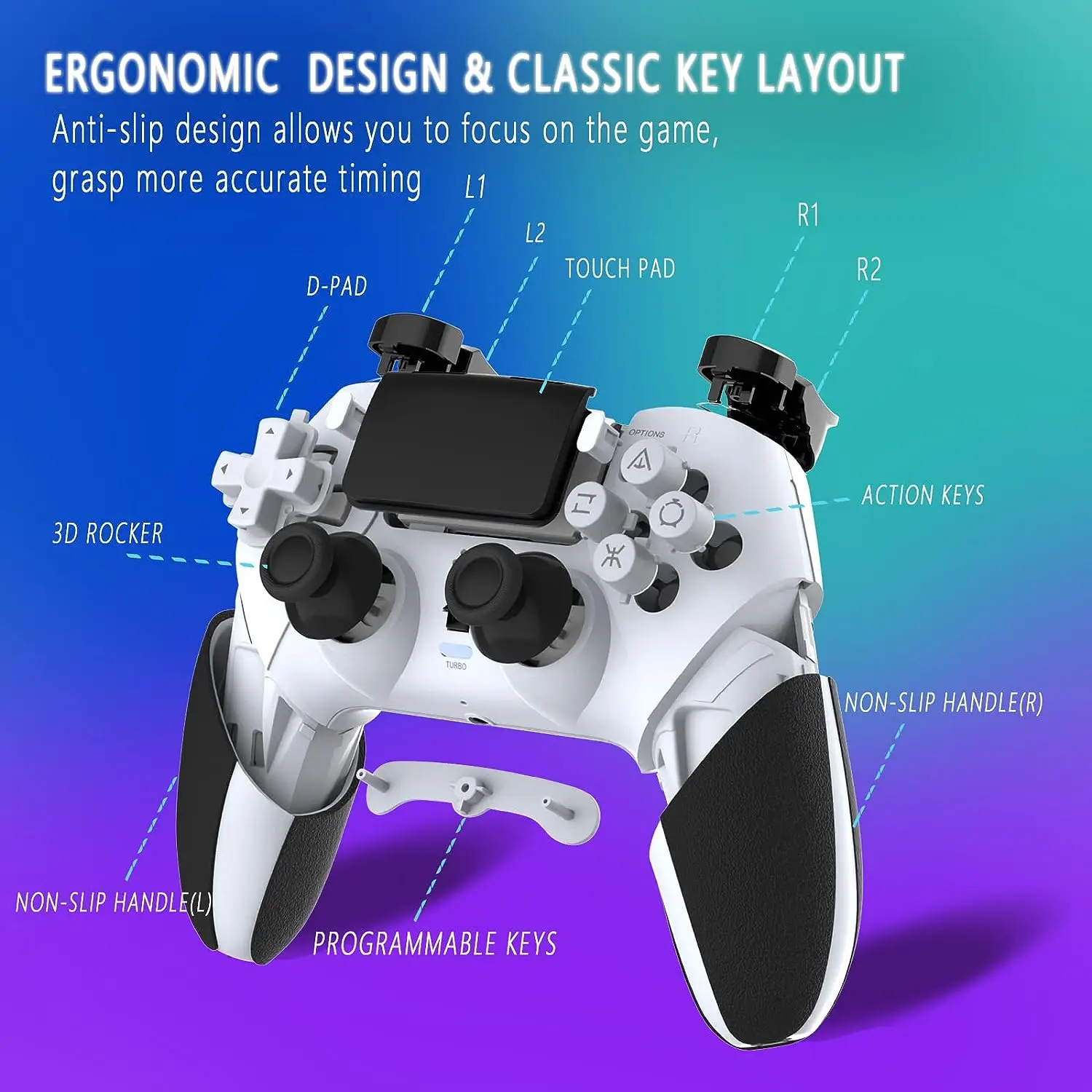  TERIOS Wireless Controller Compatible with PS4/PS4 Pro