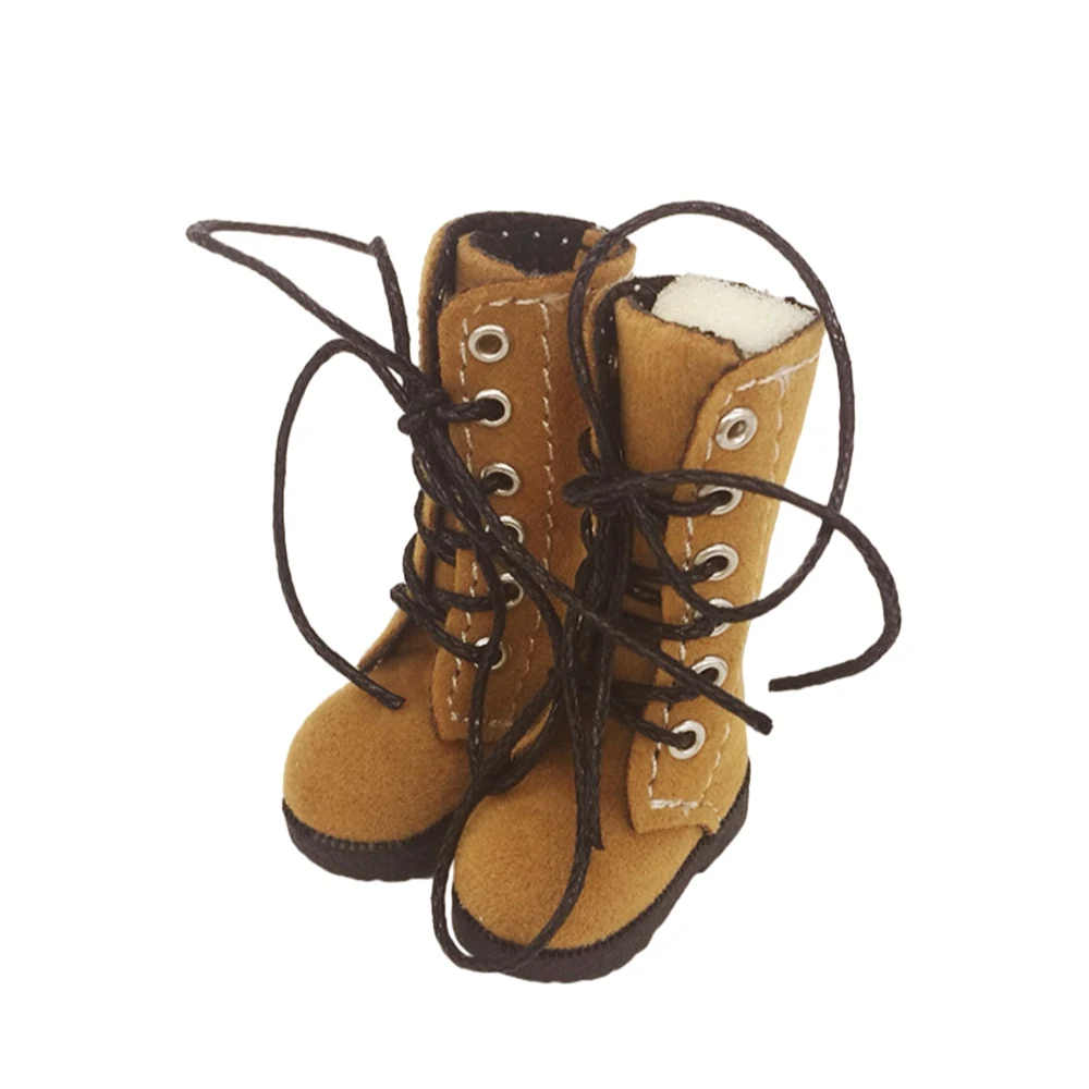 3.2cm Doll Boots for Blythe Doll Toy 1/8 Mini Leather Dolls Shoes for Blyth Azone BJD Casual Puppet Shoes Accessories doll accessories doll shoes