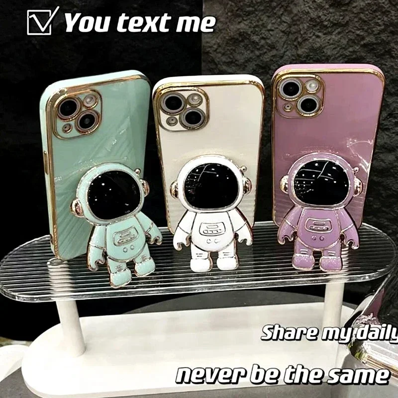 Astronaut Stand Holder Phone Case with Kickstand and Stylish Design
