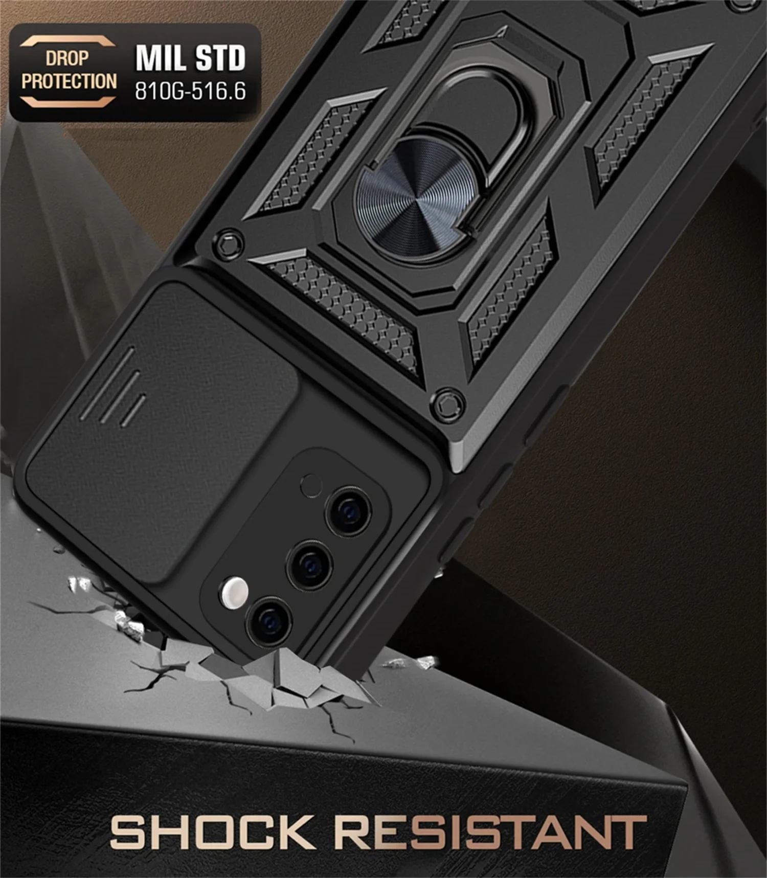 Shockproof Armor Phone Case with Car Holder – Enhanced Protection