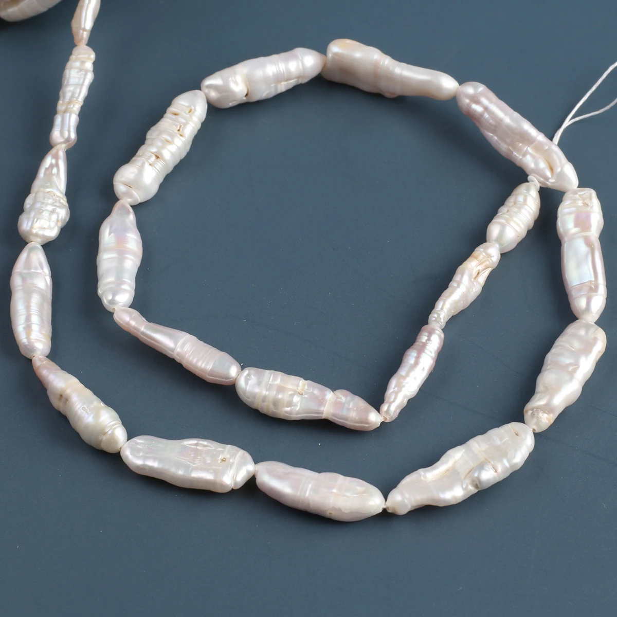 100% Natural Pearl Grey Loose Spacing Pipa Beads 6x18-8x20mm Jewelry Making DIY Necklace Earrings Accessories