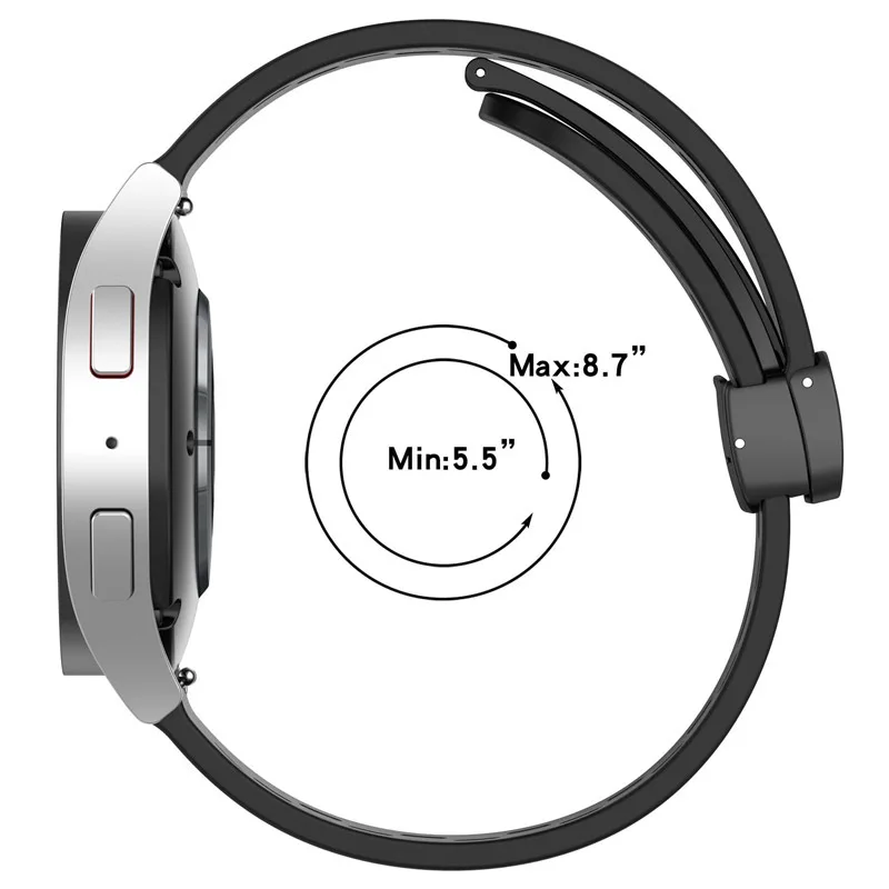 Magnetic Silicone Sports Strap - 20mm/22mm - Universal Fit