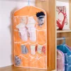 1pc-Hanging Storage Bag, Multi Grid Polyester Socks Storage Bag For Household 1
