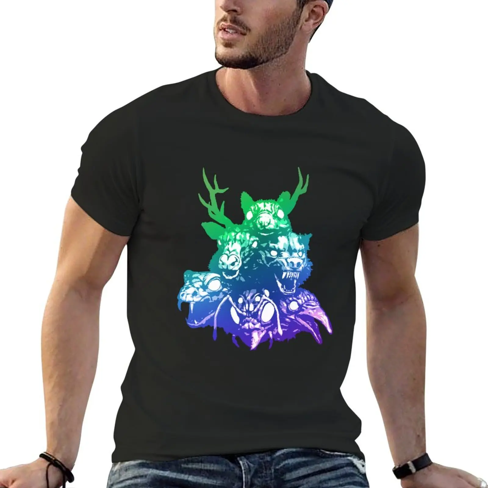 

Totems Colorful T-Shirt anime t shirts hippie clothes customs Blouse t shirts for men