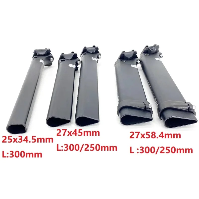 Tija de sillín de bicicleta de carretera, 250mm, 300mm, 27mm x 58 - Main Image