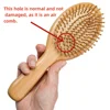 1PC Wood Comb Professional Healthy Paddle Cushion Hair Loss Massage Brush Hairbrush Comb Scalp Hair Care Healthy bamboo comb 2