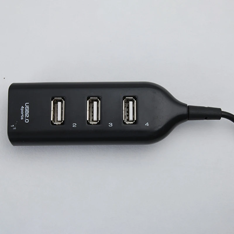High Speed Universal USB Hub 4 Port USB 2.0 Hub with Cable Mini Hub Socket Pattern Splitter Cable Adapter for Laptop PC J17 5