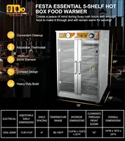 Hot Box Food Warmer for Pizza/Pretzel, Heated Holding Cabinet, Warming Oven for Catering 2