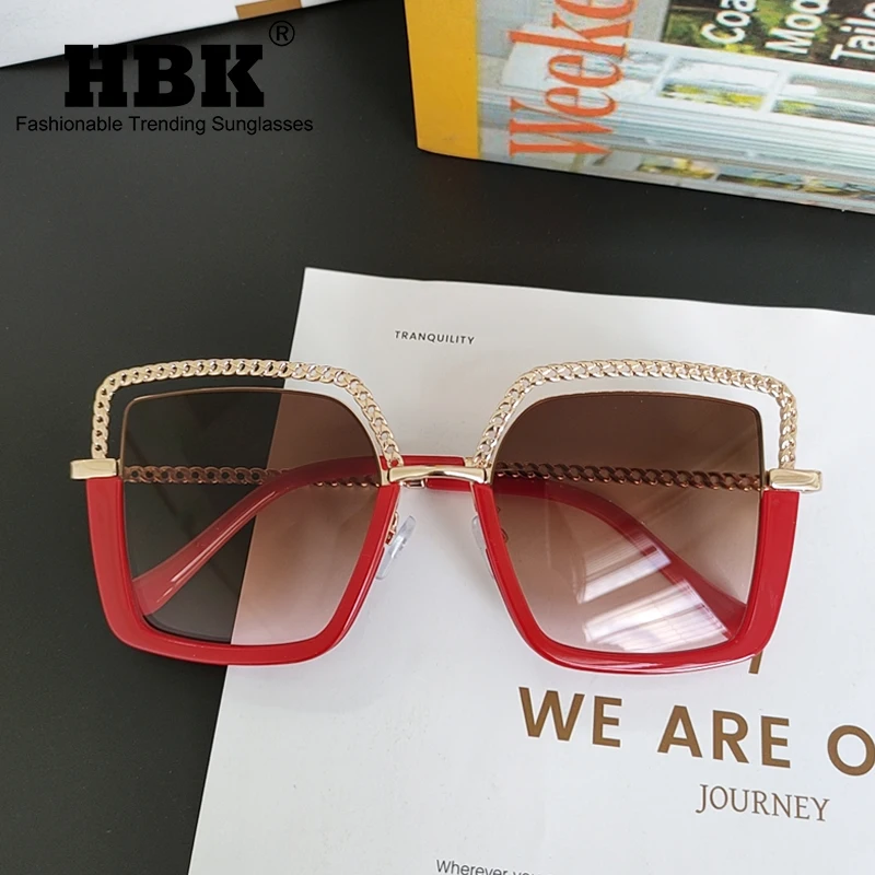 Luxury Square Sunglasses Women Men Alloy Chain Frame Sun Glasses Brand  Design Female Shades Ladies Fashion Trending Eyeglasses