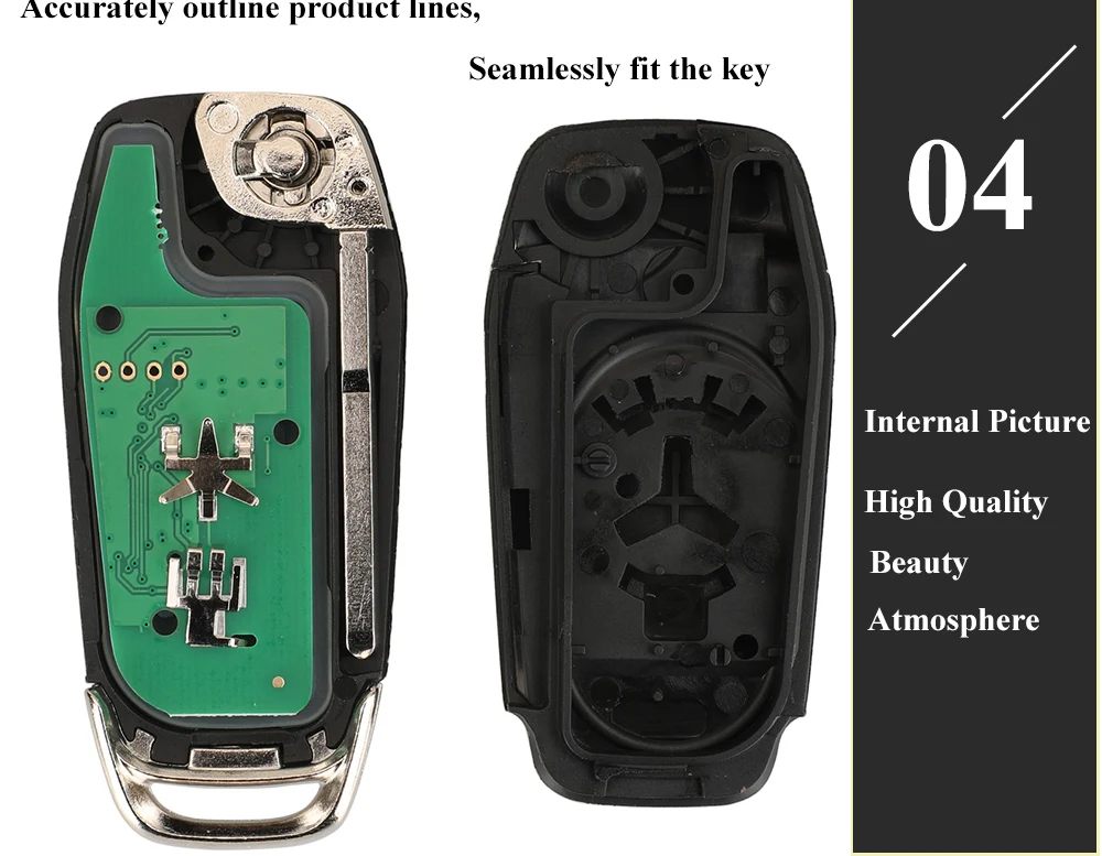 Jingyuqin Smart Remote Flip Key 315MHz für Ford Fusion 2013-2016 N5F-A08TAA ID49 Keyless Entry Fob 4 Tasten – Detail 9