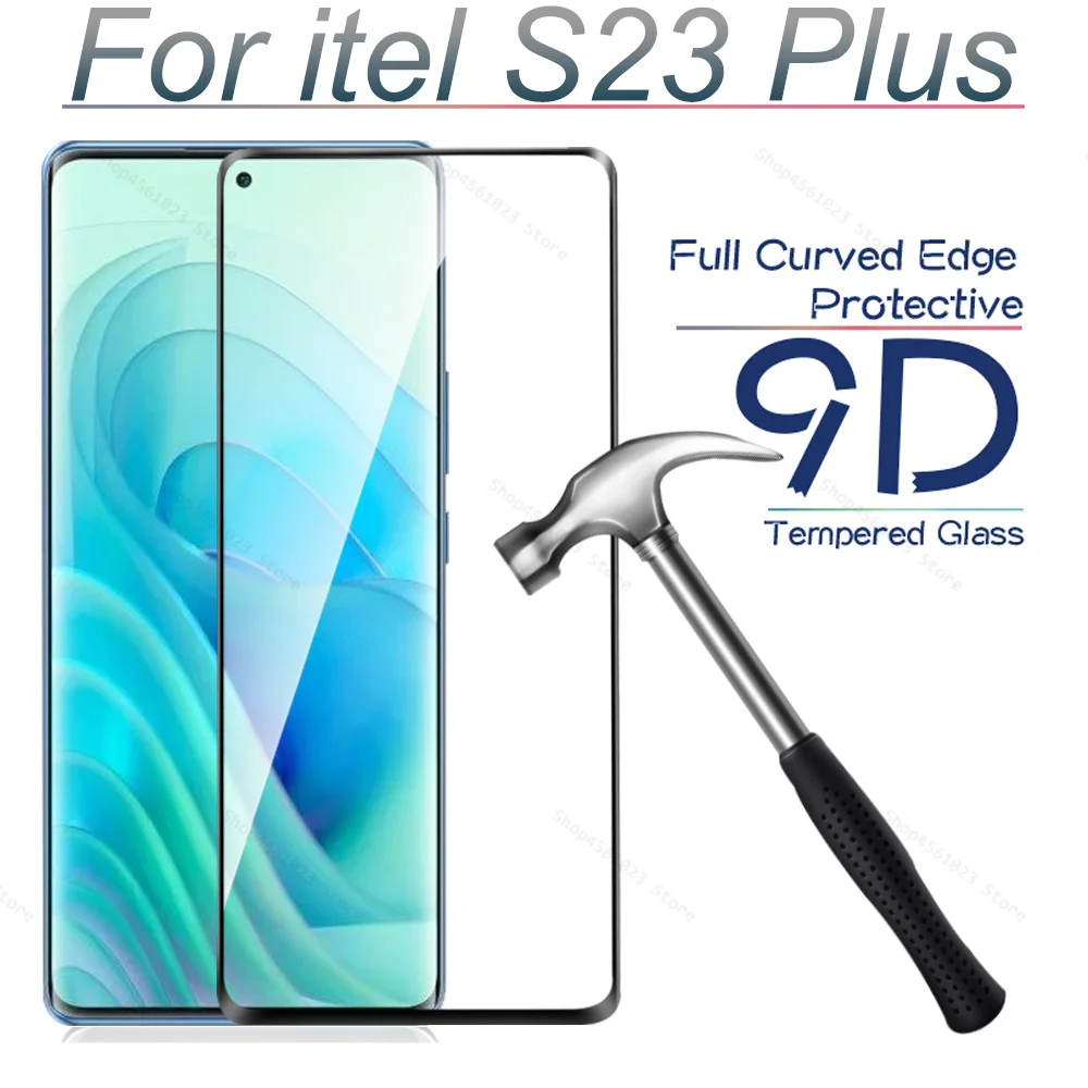 

For itel S23+ 4G Curved Glass 1-3Pcs Tempered Glass itelS23 Plus S23Plus ItelS23Plus S681LN 6.78inch Screen Protector Cover Film