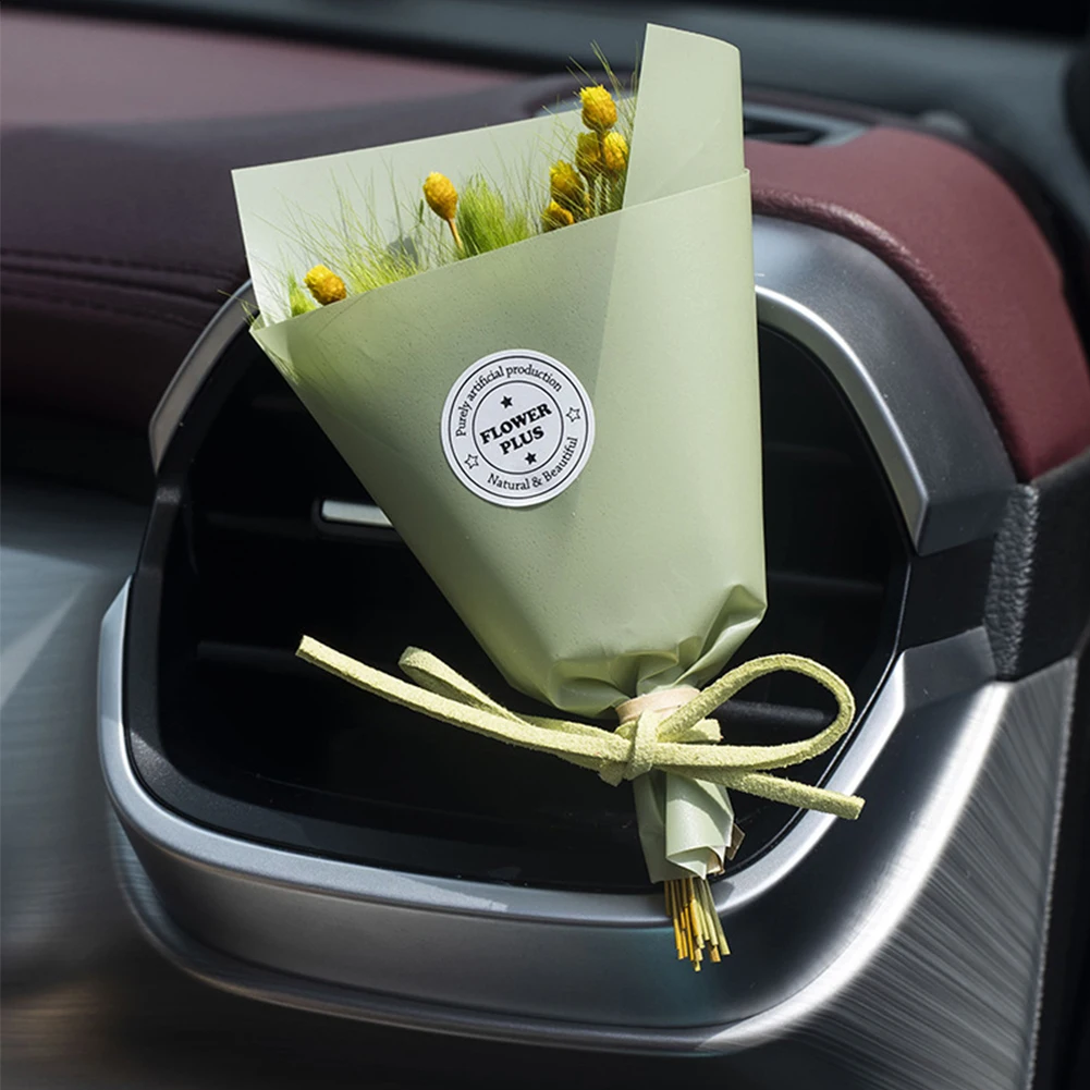 Auto Lufter frischer getrocknete Blume Auto Parfüm Diffusor Gypsophila  Entlüftung Auto Duft Auto Interieur Zubehör - AliExpress
