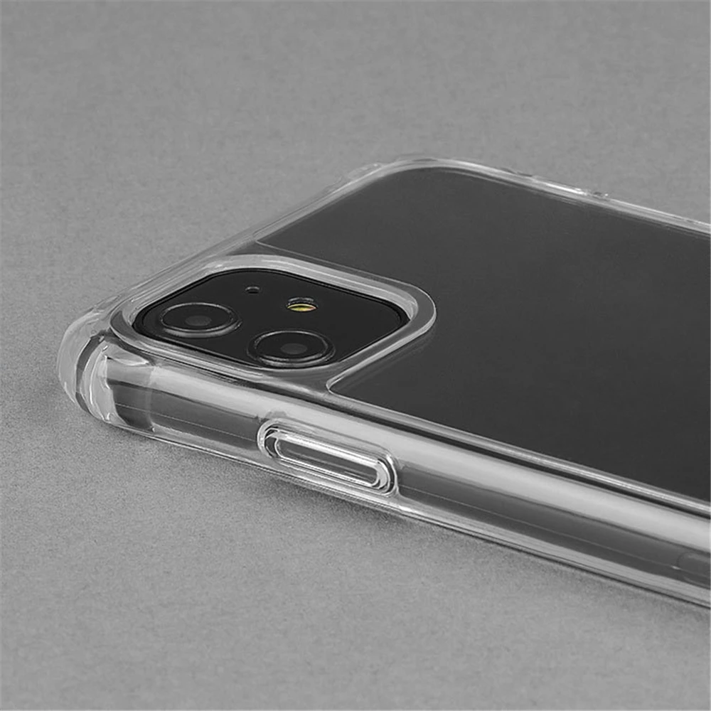 Transparent Crossbody Phone Case with Necklace Cord and Soft Cover