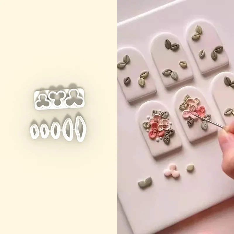 INS Floral Plants Polymer Clay Mold DIY Flower Earrings Jewelry Soft Clay Cutter Pendants Ornaments Making Tool