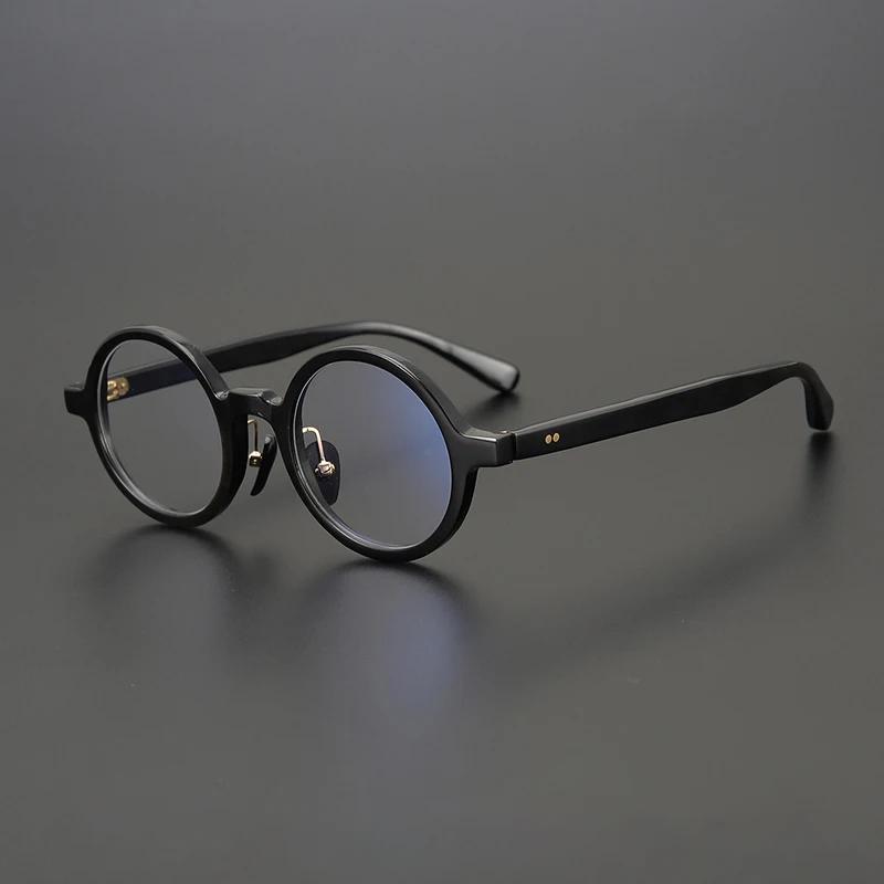 

2023 New fashion Casual Eyeglasses Men Handmade Natural Buffalo Horn Optical Eyewear Women Reading Round Classic Glasses Frame