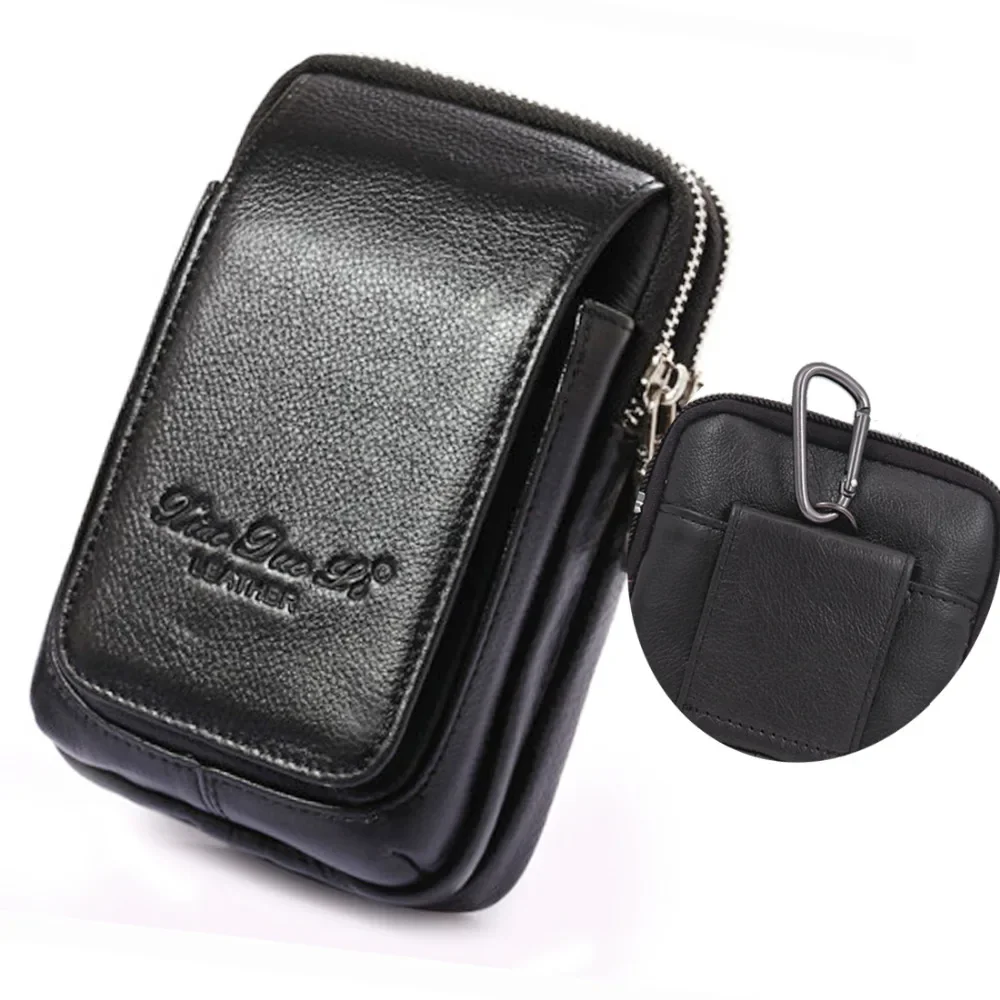 Genuine Leather Men Fanny Pack Purse