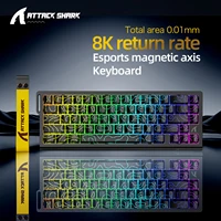 X68HE ATTACK SHARK Magnetic Gaming Keyboard Mechanical Wired for Pro Gaming 0.01mm Rapid Trigg 8000Hz SOCD/Rs 0.125ms 128K Rate - Image 3