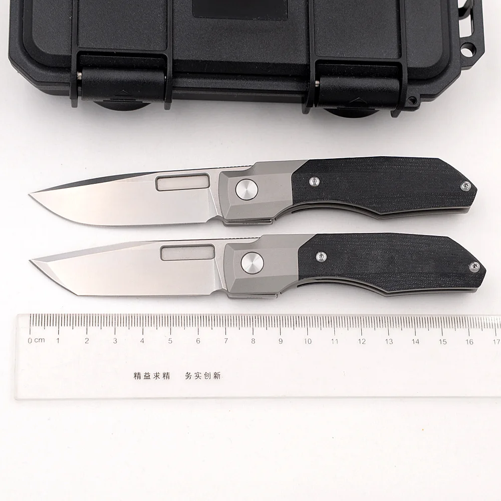 

JUFULE 2024 Mini Synapse Flipper Real M390 Blade Titanium Micarta Handle Hunting Tactical Camping EDC Tool Pocket Folding Knife