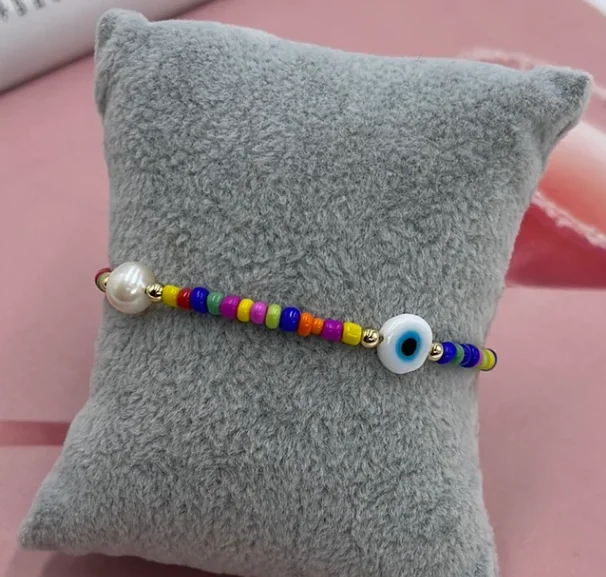 Evil Eye freshwater pearl Bracelet
