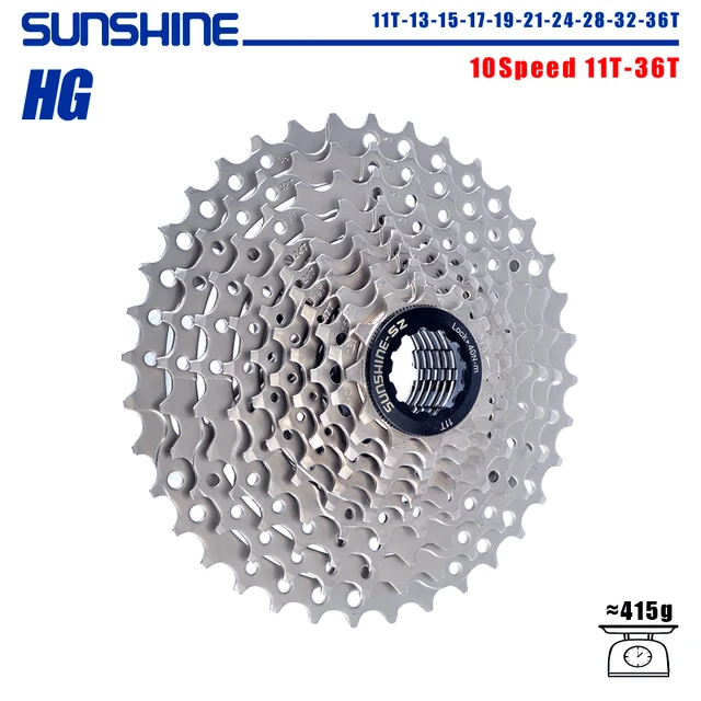 SUNSHINE Bicycle Cassette 8/9/10/11/12 Speed Mountain Bicycle Freewheel Bicycle Sprocket HyperGlide system For Shimano/SRAM 10 Speed 11T-36T