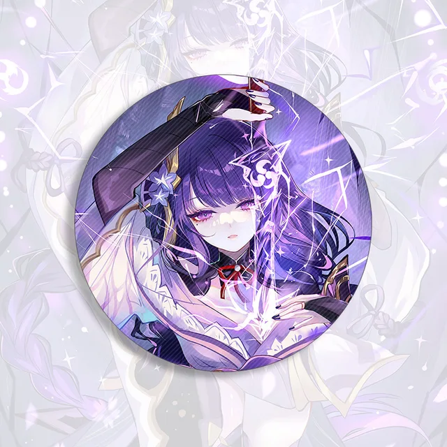 58mm Game Genshin Impact Brooch Pin Xiao Kaedehara Ayaka Baal Raiden Shogun Cosplay Badge Accessories For Clothes Backpack Gift 17