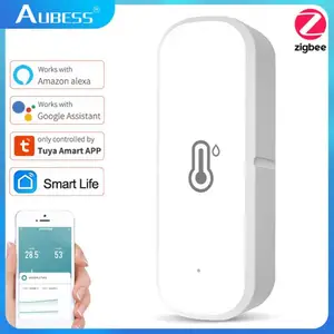 Датчик температуры и влажности AUBESS Tuya ZigBee/Wi-Fi, домашний подключенный термометр, совместимый с Smart Life, Alexa, Google Assistant