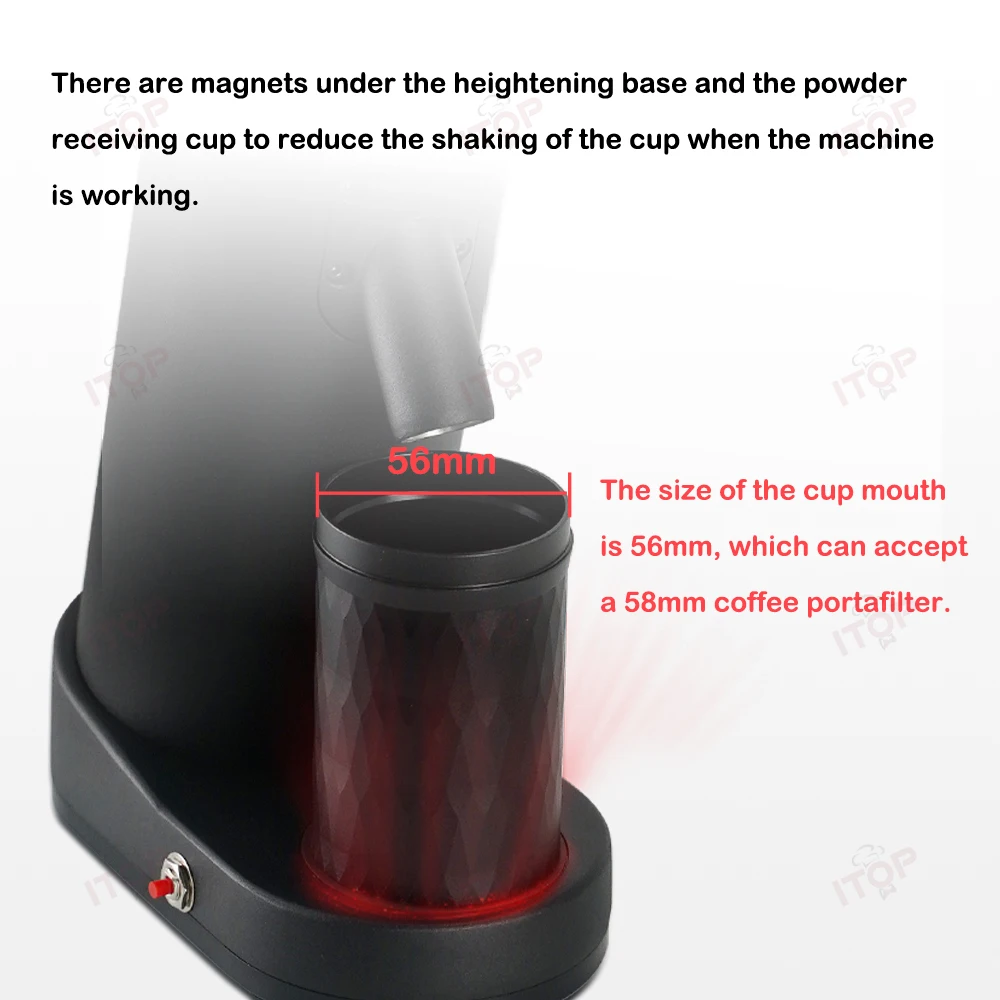 Itop 40V Koffiemolen Nieuw Ontwerp Fijnheid Aanpassen Wijzerplaat 40Mm Conische Titanium Bramen Opgewaardeerd 8-hoek Bramen Soe Koffiemolen