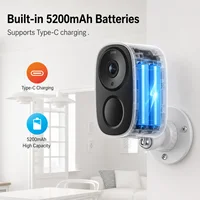 Caméra de surveillance 4K WIFI à batterie, 5MP, pour maison intelligente, CCTV extérieure, détection humanoïde PIR, caméra de sécurité magnétique 5