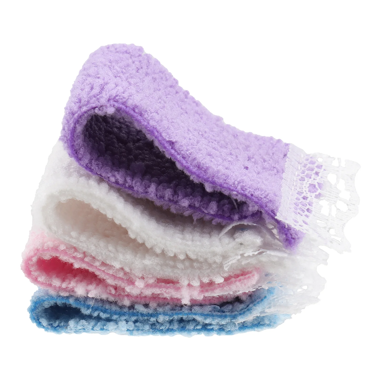 

4Pcs Miniature Towels Mini Bath Towel Toys Mini House Adornments (Random Color)