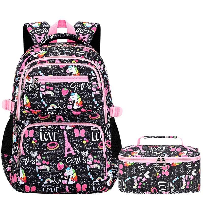 Cute Student Backpack 3pcs/set Primary Schoolbag Rabbits and quicksand Kawaii Student Backpack Teenage Girls Handbag Rucksack 1