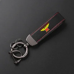 Carbon Fiber Motorcycle Keychain Key Ring Gift (Red)