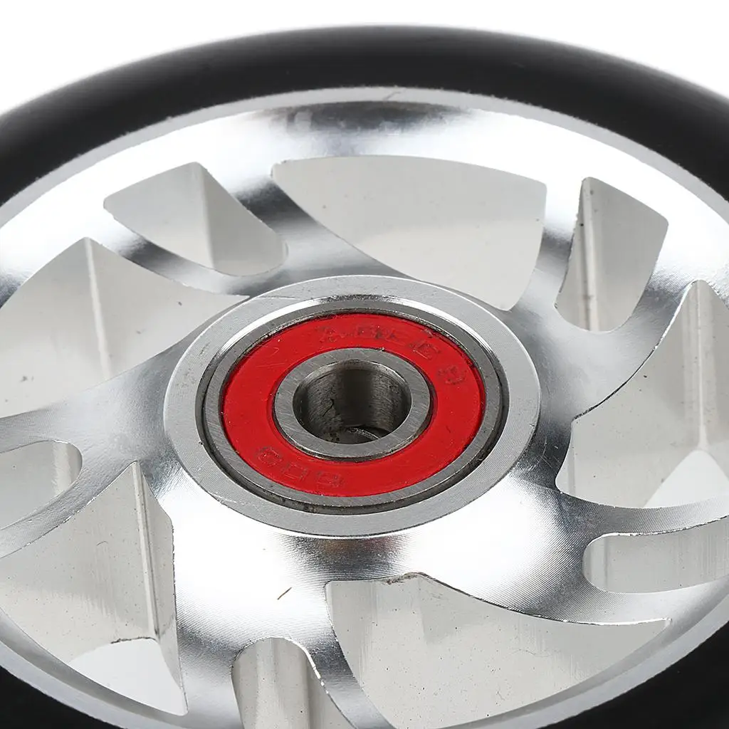 Pair of 100mm Scooter Wheels with ABEC-9 Bearings-Set of 2