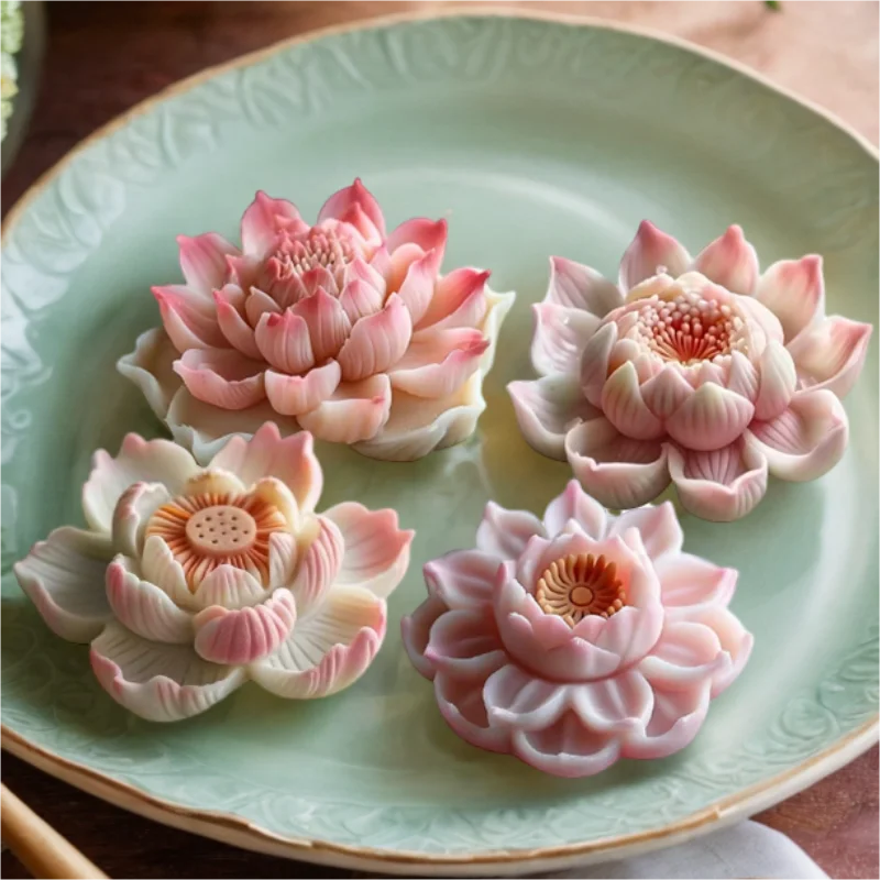 Lotus and Peony Flower Silicone Candle and Resin Mold Set