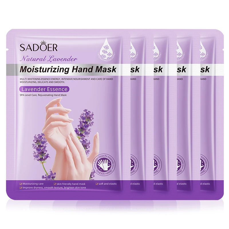 SADOER Lavender Moisturizing Hand Mask Whitening Nourishing Anti-aging Hydrating Hand Gloves for Hands Skin Care Products