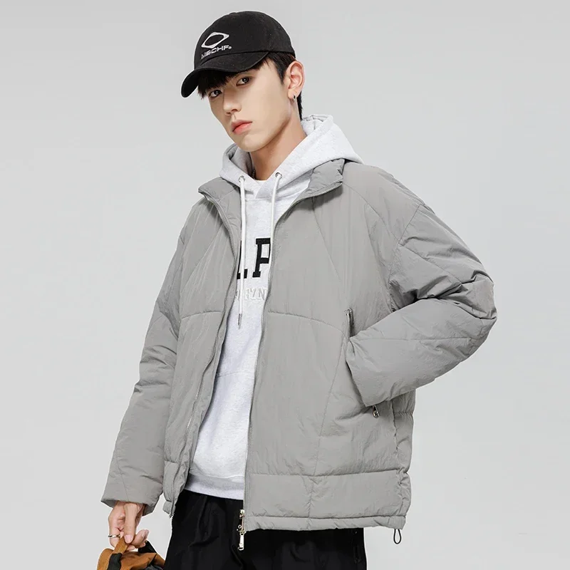 Lovers' Cotton Clothes Stand Collar Warm Wind-proof Fashion Simple Design Loose Version Fabric Comfortable Skin-friendly Coat