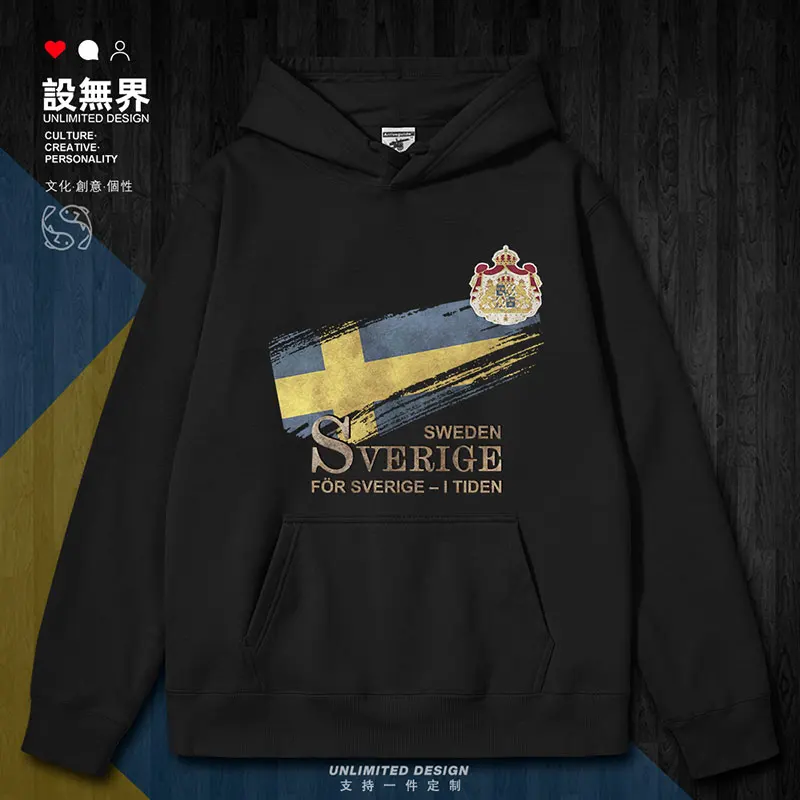 

Sweden Flag of the Kingdom of Sweden National Retro mens hoodies sporting men's new sports pullovers men clothes autumn winter