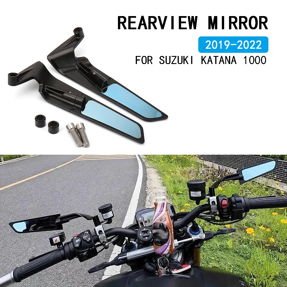 

New For Suzuki Katana 1000 KATANA 1000 2019 2020 2021 2022 Motorcycle Accessories Mirrors Racing Sport Aluminum Rear View Mirror