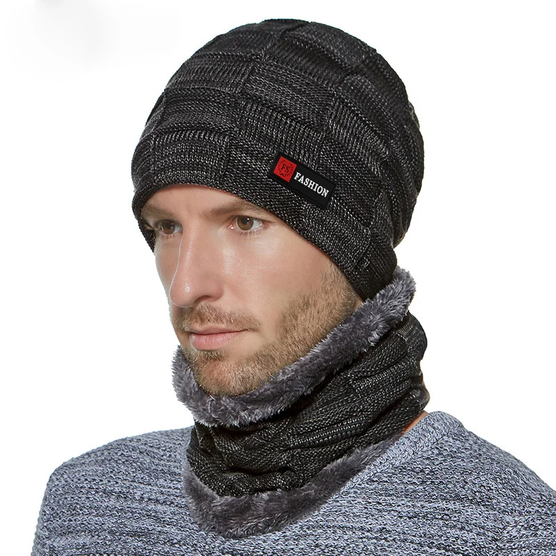 Winter Hats Skullies Beanies Hat Winter Beanies For Men Women Wool Scarf Caps Balaclava Mask Gorras Bonnet Knitted Hat - 2