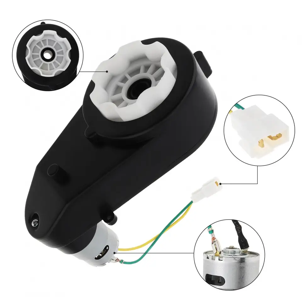 LiebeWH 20000/30000 RPM 6V12V Speelgoed Elektrische Motor Versnellingsbak Hoge Snelheid Match Kinderen Aangedreven Rit Op Auto(12V 30000 RPM