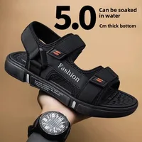 Men's Summer Outdoor Sports Sandals Anti-slip Deodorant Driver Shoes Vietnam Beach Shoes Synthetic Rubber Leisure Style