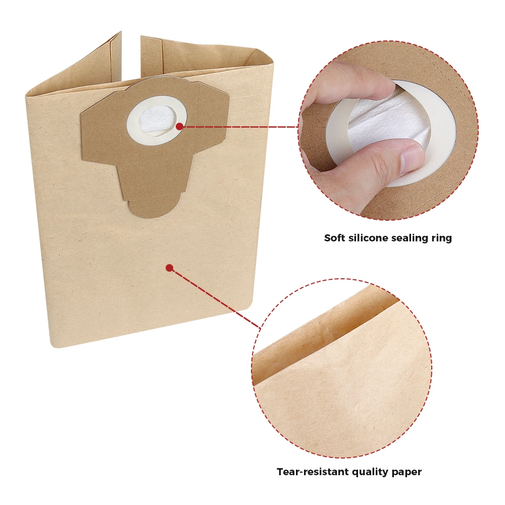 20L 30L Wet And Dry Vacuum Dust Bags Accessory for Einhell BT-VC1250S/BT-VC1250/TC-VC 18/20 Li S-Solo Paper Dust Collection Bags