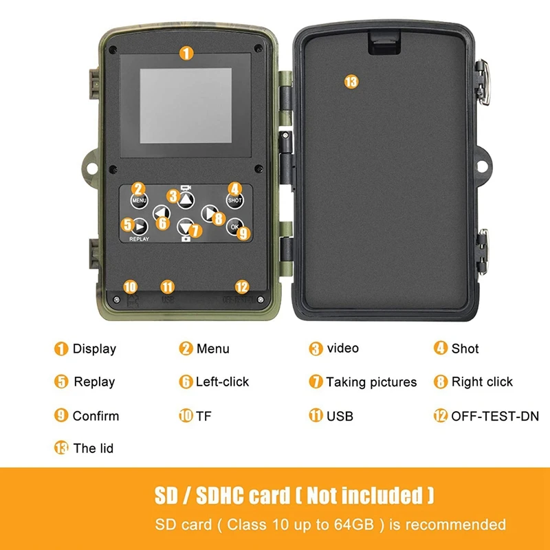Outdoor Wildlife Camera 24MP 1296P WiFi Trail Cameras No Glow Night Vision Motion Activated IP66 Waterproof Trap Game