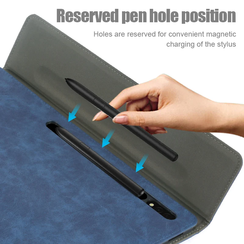 Ardissi Tablet Case para Samsung Galaxy Tab s9 Além Disso Toque s8 s7 fe s6 Lite Capa Protetora Flip Book Couro Vegan - Imagem 4