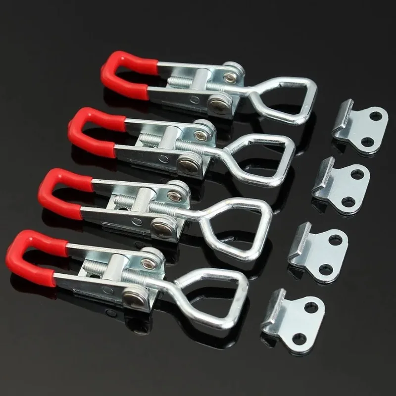 Adjustable Toolbox Case Metal Toggle Latch Catch Clasp Quick Release Clamp Anti-Slip Push Pull Toggle Clamp Tools 2/4/6pcs furniture hardware toggle latches decorative latches buckle clamp